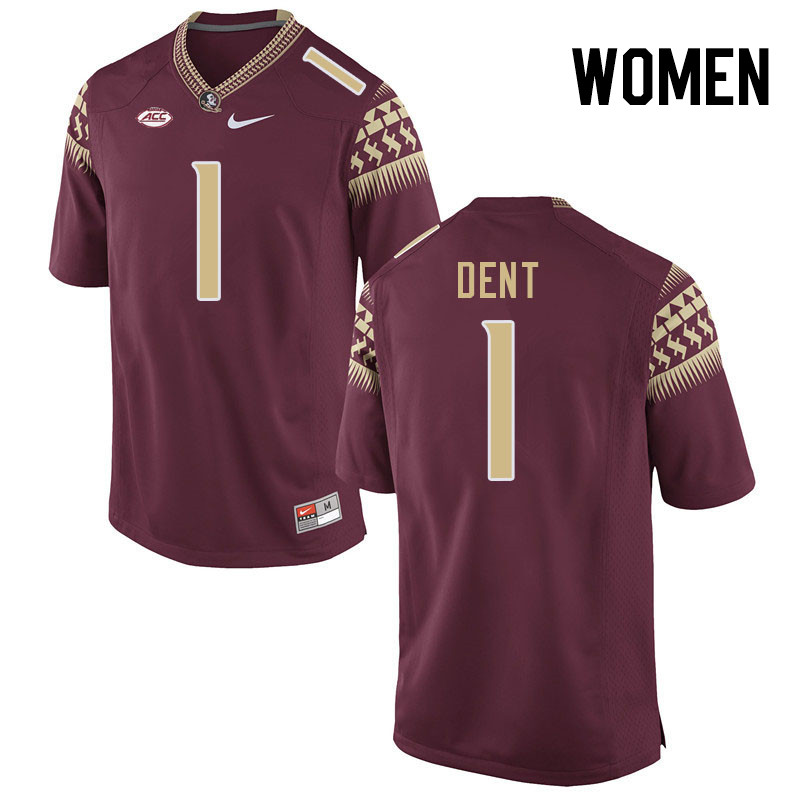 Women #1 Akeem Dent Florida State Seminoles College Football Jerseys Stitched-Garnet